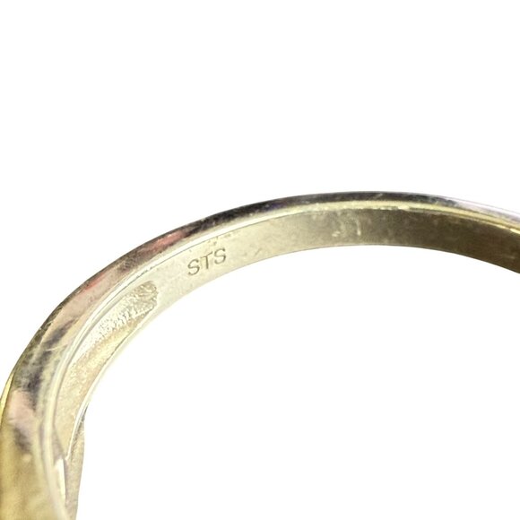 Blue Spinel Sterling Silver Band Ring With Intricate Detailing - Picture 6 of 7